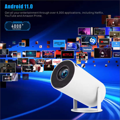 New Launched Smart Android 11 Home Theater Projecteur Portable Auto HD Proyector HY300 Mini 4K Video Projector